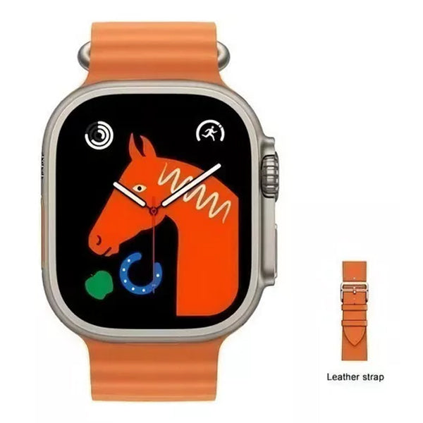 Relógio Smartwatch AMAX Ultra Watch 8 Ultra 49mm com 2 Pulseiras Relógio Feminino e Masculino + 3D