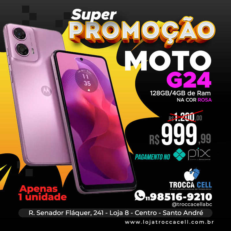 Moto G 24 128gb 8g de ram rosa