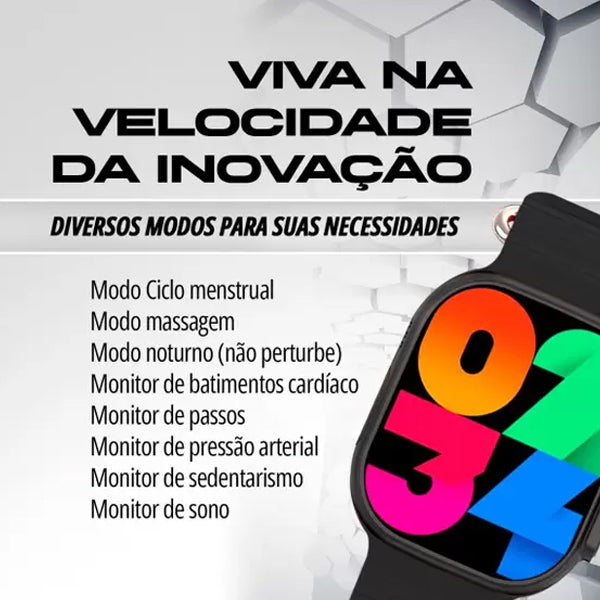 Smartwatch Series 10 Ultra W69+ Plus Nfc Super Amoled 2GB - MICROWEAR