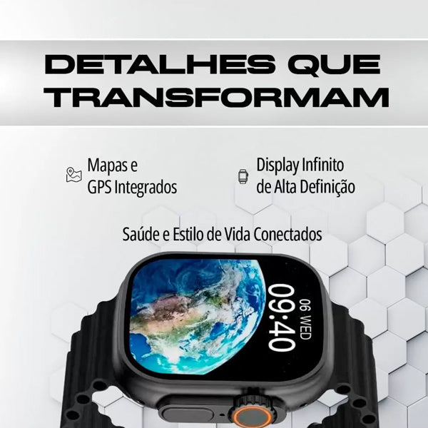 Smartwatch Series 10 Ultra W69+ Plus Nfc Super Amoled 2GB - MICROWEAR
