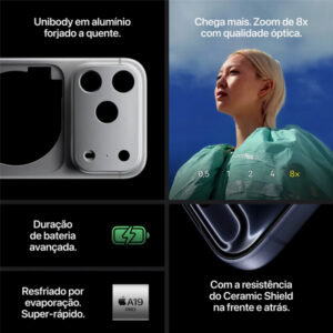 iPhone 17 Pro Max 256GB Laranja Cósmico 5G - Imagem 6
