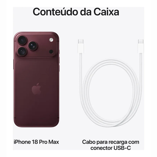 iPhone 18 Pro Max 256GB Bordô Lacrado Garantia de 1 Ano do Fabricante - Imagem 10