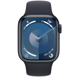 Apple Watch Series 9 GPS • Caixa meia-noite de alumínio – 41 mm • Pulseira esportiva meia-noite