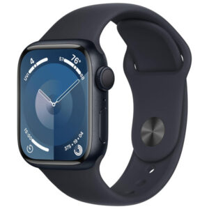 Apple Watch Series 9 GPS • Caixa meia-noite de alumínio – 41 mm • Pulseira esportiva meia-noite