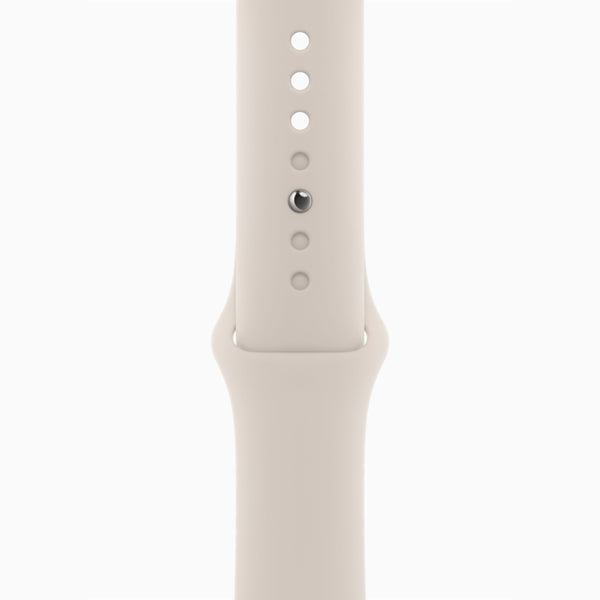 Apple Watch Series 9 GPS • Caixa estelar de alumínio – 45 mm • Pulseira loop esportiva estelar