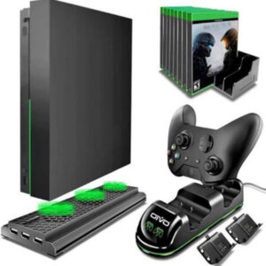 Base Carregador 2 Controle Suporte Charging Dock Station Xbox one x 4n 1