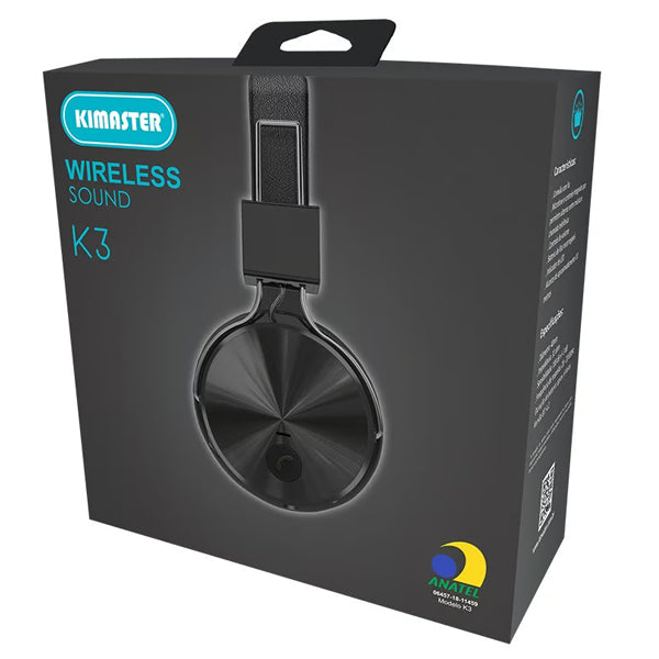 Fone de Ouvido Bluetooth Kimaster K3 - Preto