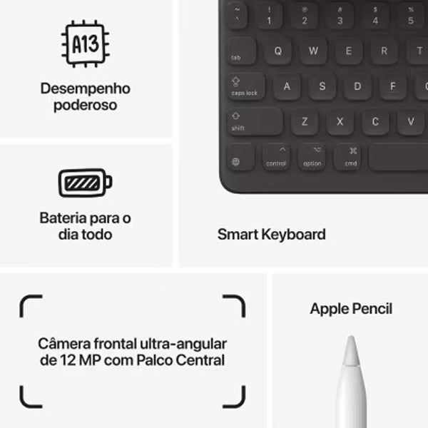 Apple iPad (9ª geração) A13 Bionic (10,2", Wi-Fi, 64GB) - Cinza espacial