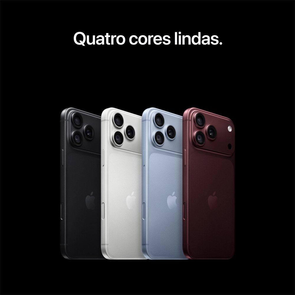 iPhone 18 Pro Max Apple 2TB, Câmera de 48MP, A20 Pro, Tela 6.9" Super Retina XDR, Preto